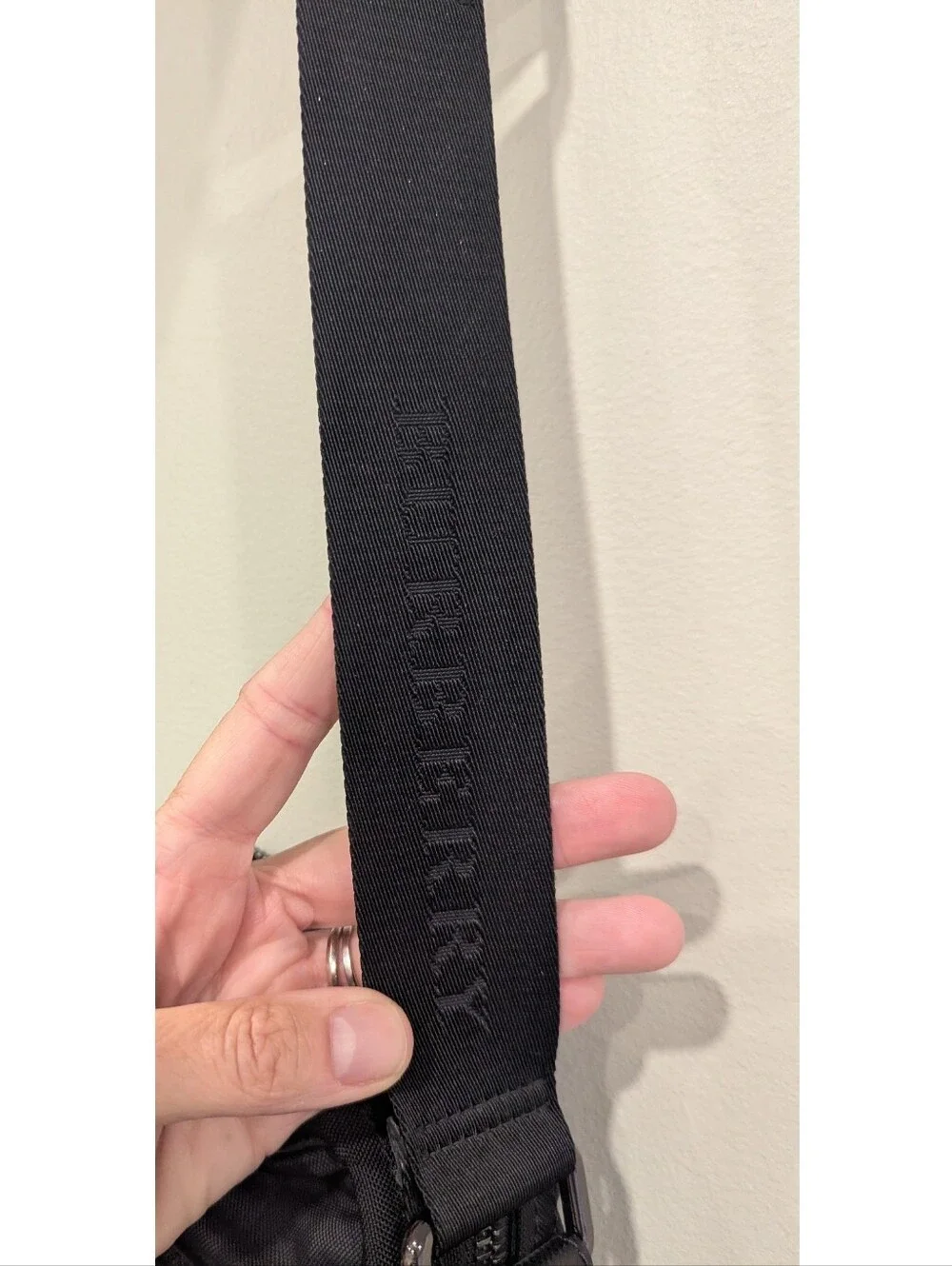 Burberry Black Smoke Check Nylon Crossbody Small Messenger Bag